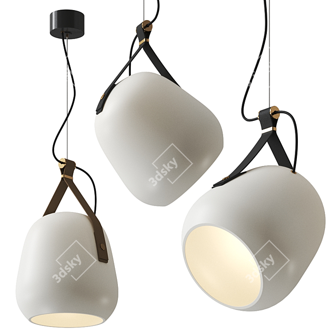 Stone Cow Pendant Light 3D model image 1