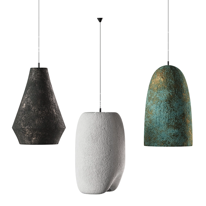 Serene Glow Pendant Lights 3D model image 1