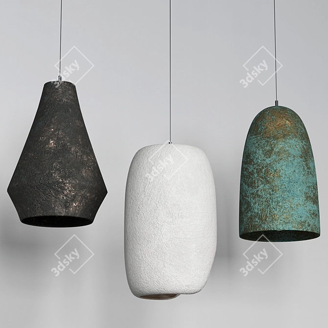 Serene Glow Pendant Lights 3D model image 3