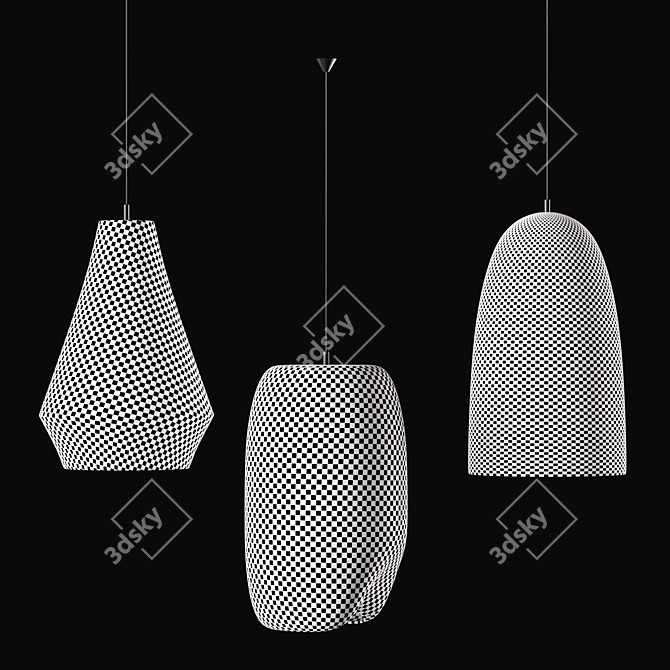 Serene Glow Pendant Lights 3D model image 5