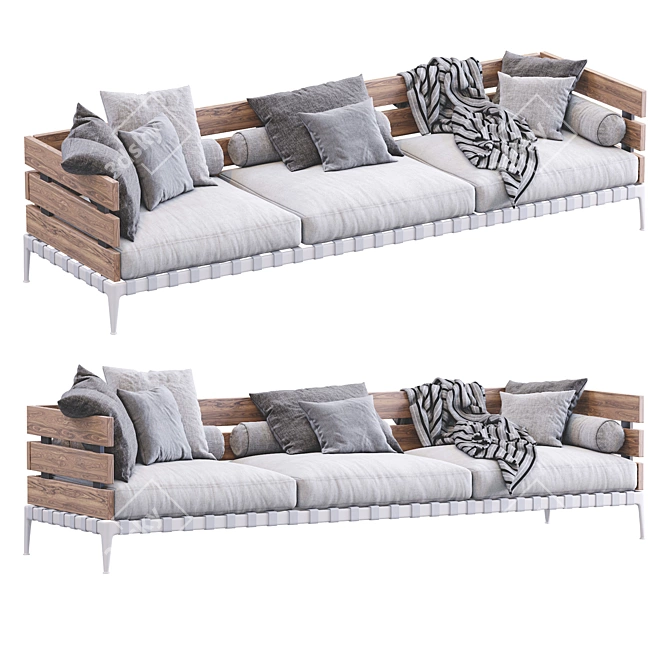 Elegant Sofa Ansel by Flexform 3D model image 2