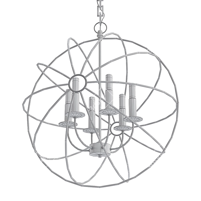 Elegant Laughlin Chandelier 3D model image 2