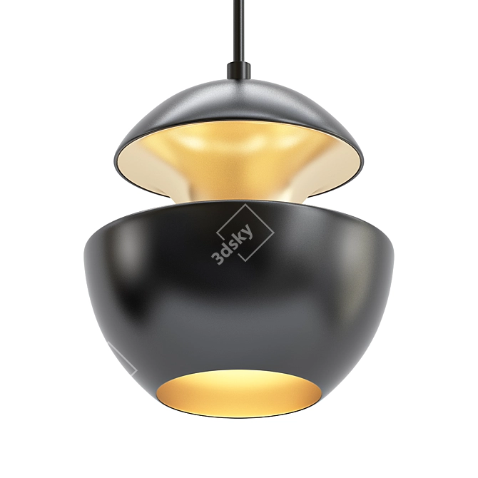 Ultra Black Pendant Light 3D model image 1