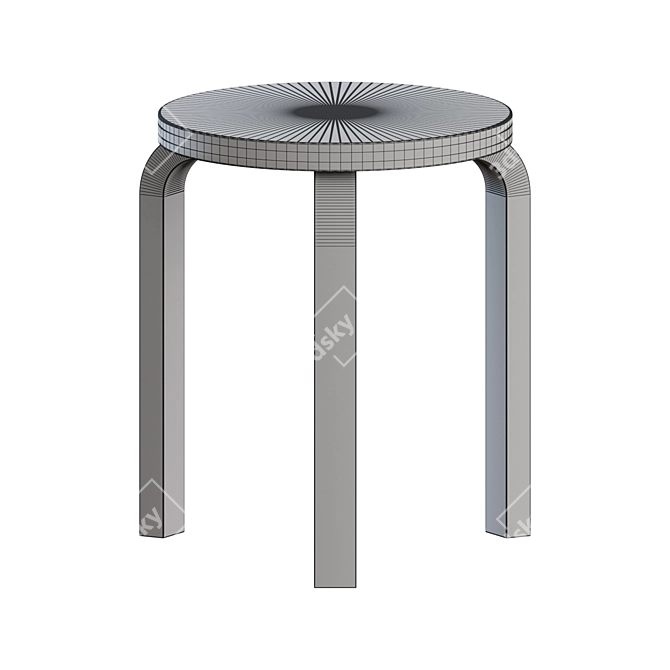 Modern Stool 60: Sleek Design 3D model image 8