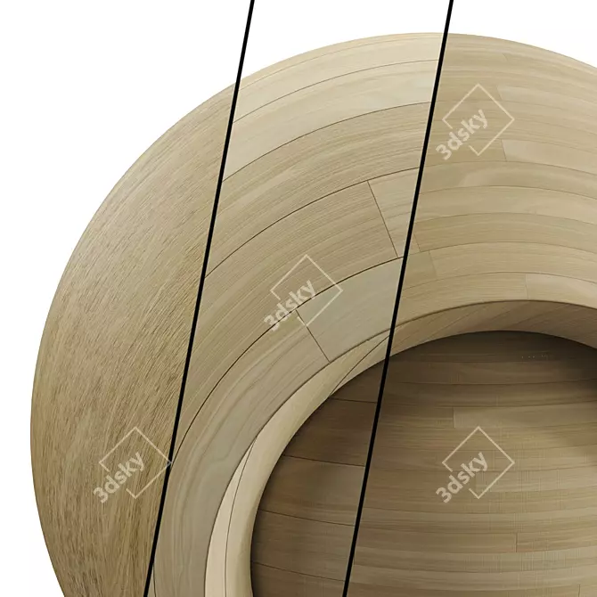 Oak Veneered Mats: Premium Quality 3D model image 4