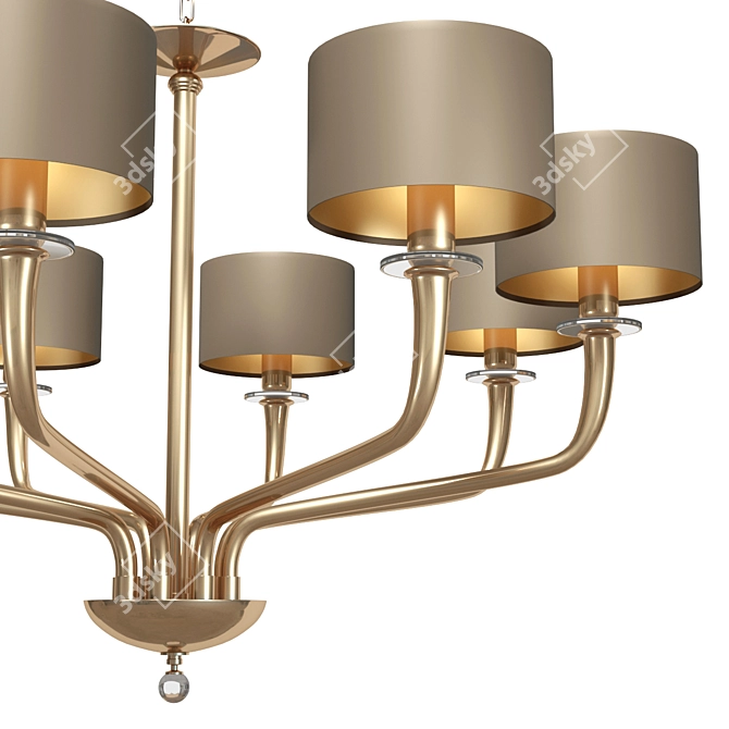 Elegant Gold Chandelier by Heathfield 3D model image 2