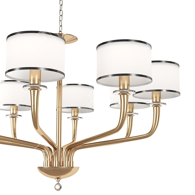 Elegant Gold Chandelier by Heathfield 3D model image 6