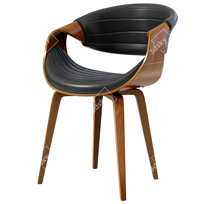 Hassell Upholstered Armchair: Modern Elegance for Your Space 3D model image 1