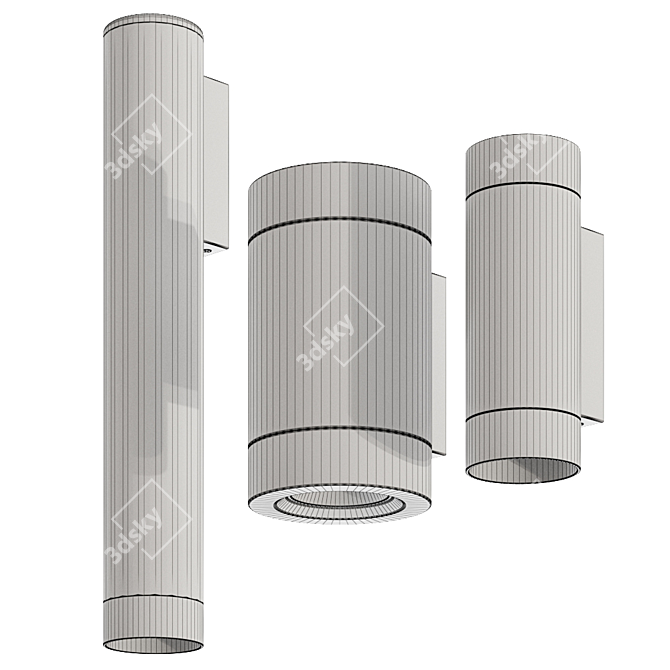 Sleek Scope Wall Lamp 3D model image 2