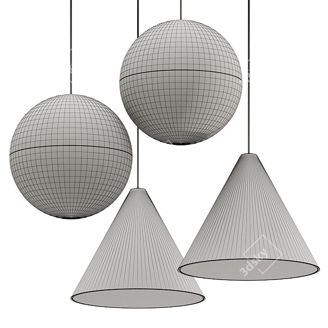 FLOS String Pendant Lights: Modern, Stylish, and Versatile 3D model image 2