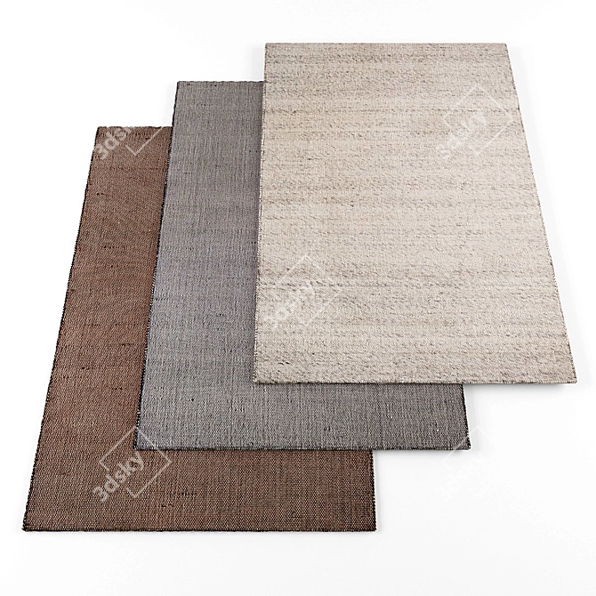 High Resolution Rug Set - 4 Textures 3D model image 1