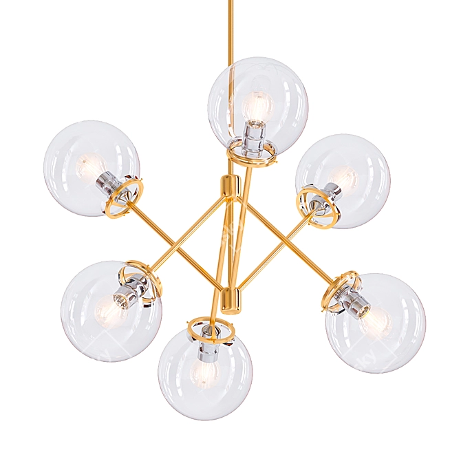 Modern Latuna Chandelier 3D model image 1