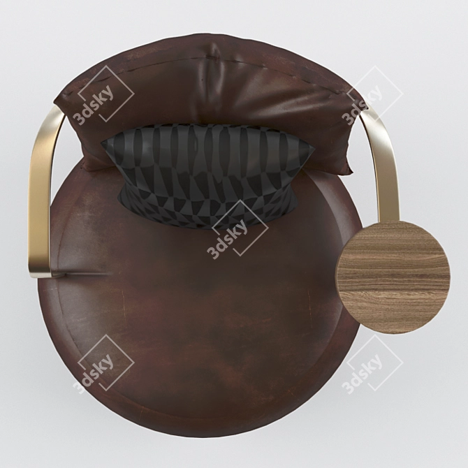 Elegant Botero Armchair: Russian Craftsmanship 3D model image 3