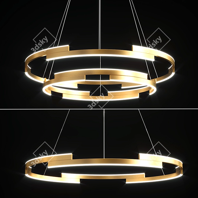 Elegant Marks Chandelier 3D model image 1