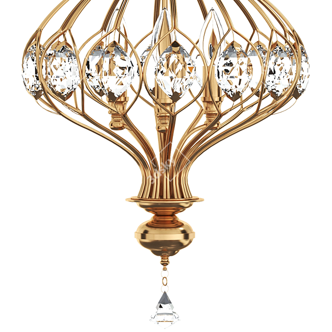 Elegant Sabina 3-Light Pendant 3D model image 2