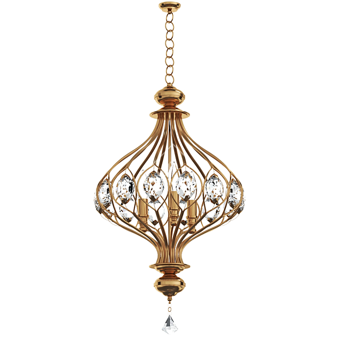 Elegant Sabina 3-Light Pendant 3D model image 5