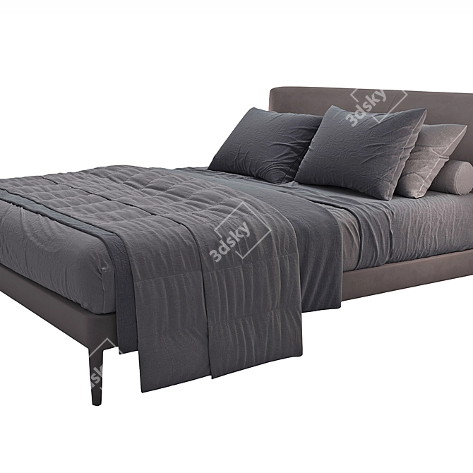 FEBO Bed - Luxurious Italian Bedroom Elegance 3D model image 2