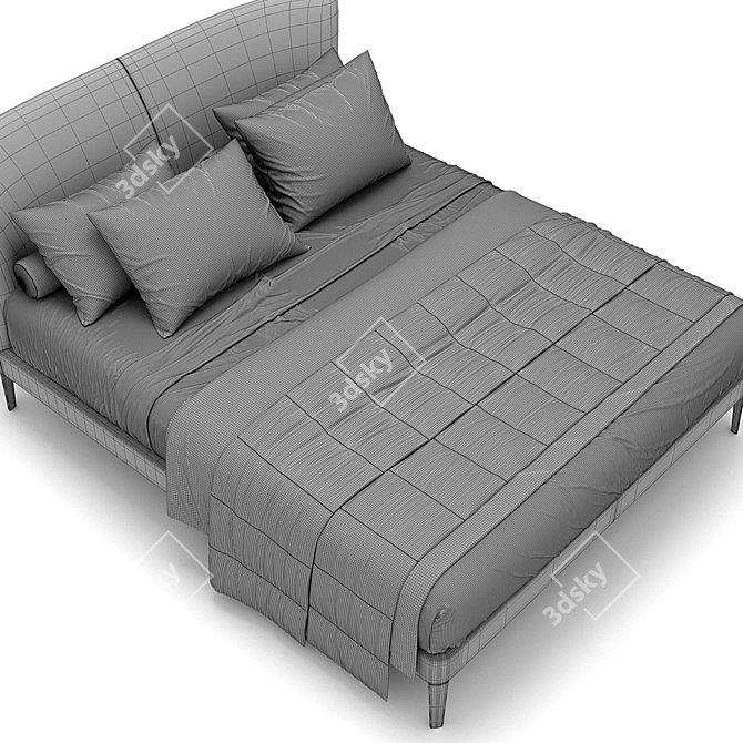 FEBO Bed - Luxurious Italian Bedroom Elegance 3D model image 3