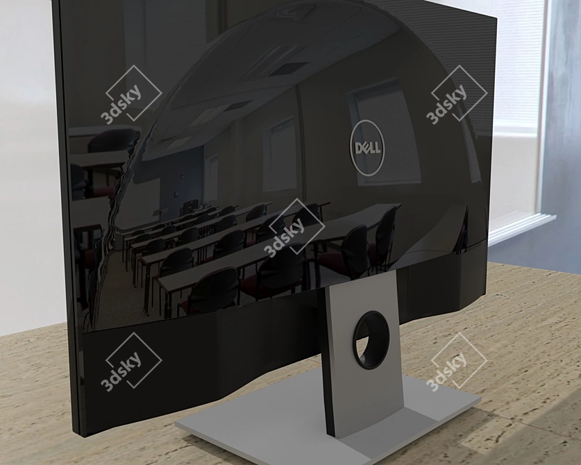 Sleek Screen Monitor 3D model image 3