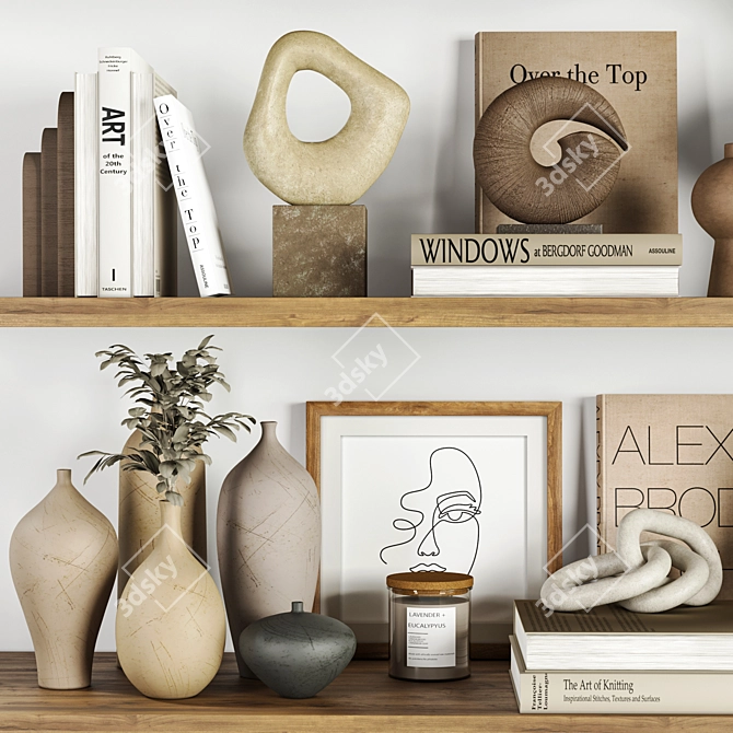 Elegant Decor Set HM Elements 3D model image 4