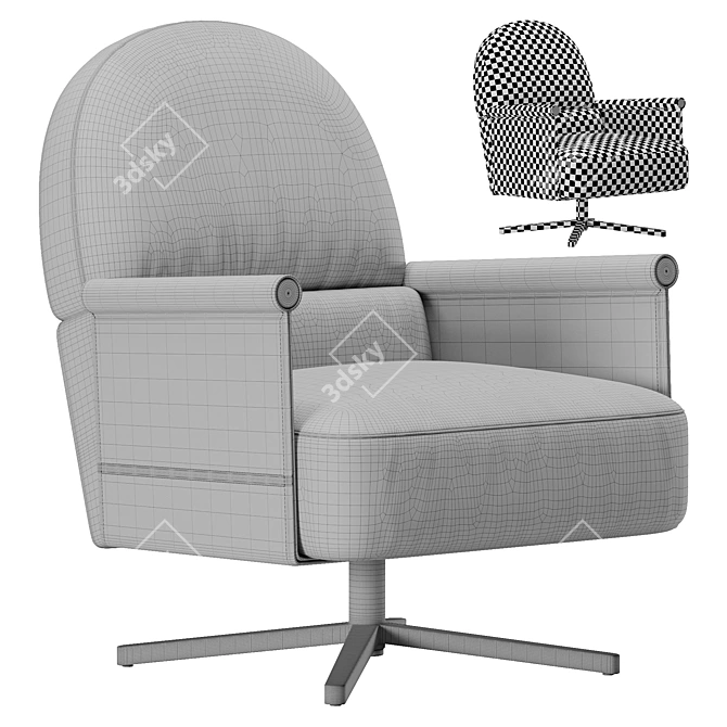 Italian Design: Ditra High-Back Chair 3D model image 4