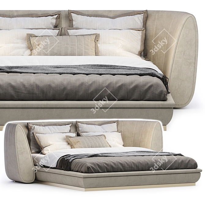 ELLEDUE Ulysse B760 - Elegant Bed with Versatile Design 3D model image 2