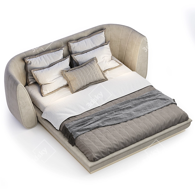 ELLEDUE Ulysse B760 - Elegant Bed with Versatile Design 3D model image 3
