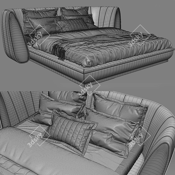 ELLEDUE Ulysse B760 - Elegant Bed with Versatile Design 3D model image 10