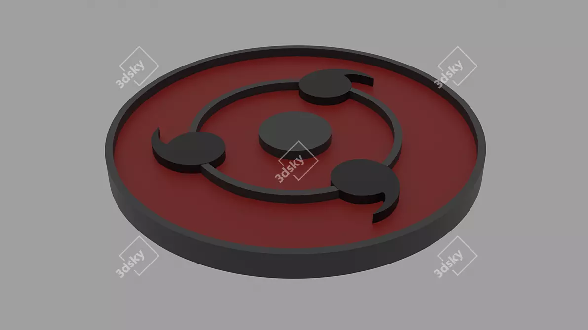 Naruto's Sharingan Amulet 3D model image 1