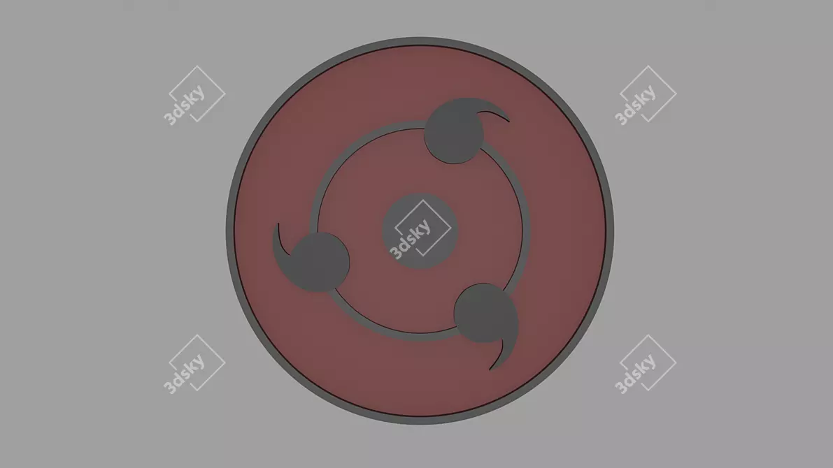 Naruto's Sharingan Amulet 3D model image 2