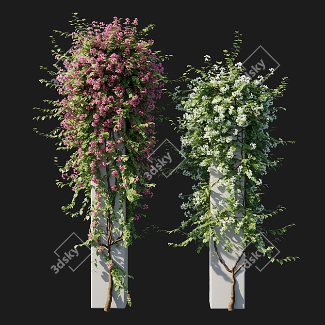 Elegant Bougainvillea 06 Sculpture 3D model image 1