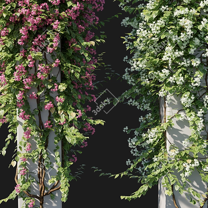 Elegant Bougainvillea 06 Sculpture 3D model image 3