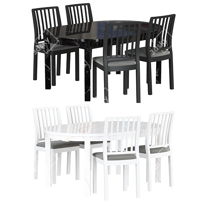 BJURSTA EKEDALEN Dining Set 3D model image 2