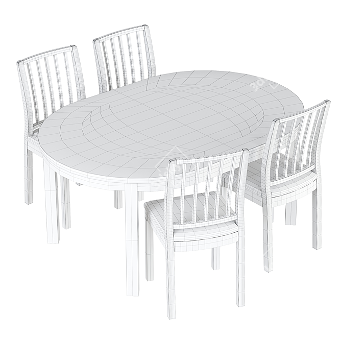 BJURSTA EKEDALEN Dining Set 3D model image 5