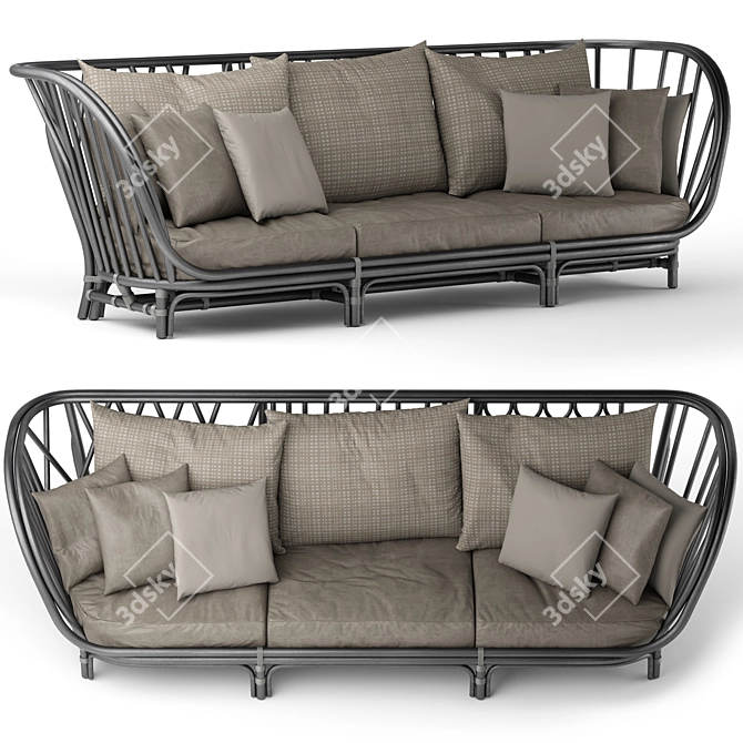 Modern Kyoto Sofa by JANUS et Cie 3D model image 2