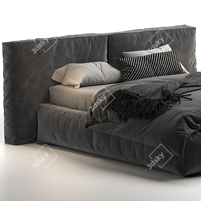 Modern Loft-style Loca Bed 3D model image 3