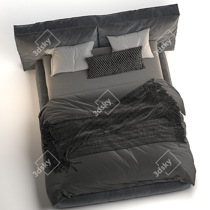 Modern Loft-style Loca Bed 3D model image 5