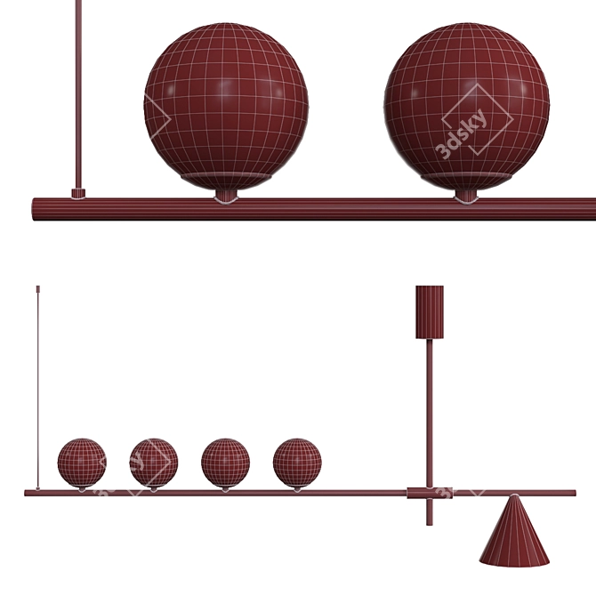 Sophisticated Skagen 5 Lamp 3D model image 2