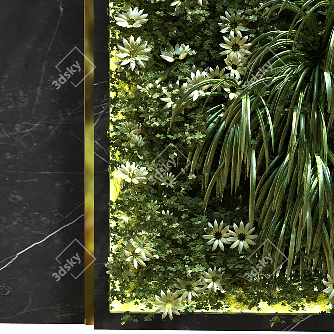 Vertical Greenery Wall - Set of 122 3D model image 2
