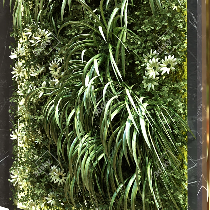 Vertical Greenery Wall - Set of 122 3D model image 5