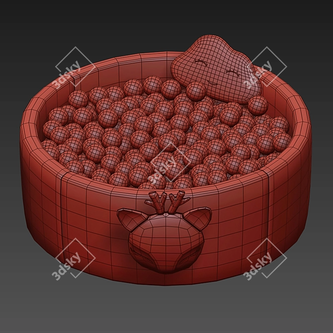 Round Ball Pool: Fun and Fabulous! 3D model image 5