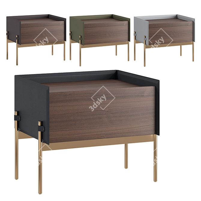 Luxury Aston Martin Bedside Table 3D model image 1