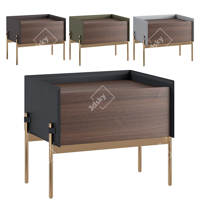 Luxury Aston Martin Bedside Table 3D model image 6