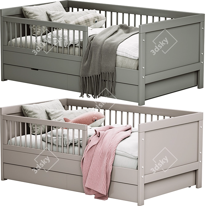 Vivien Grey Children's Bed Set 3D model image 1