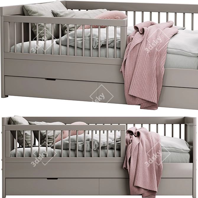 Vivien Grey Children's Bed Set 3D model image 4