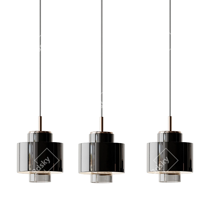 Modern Ceramic Pendant Light 3D model image 3