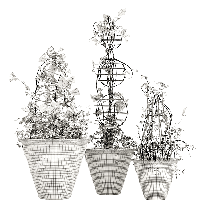 Versatile Ivy Plant Stand Set 3D model image 3