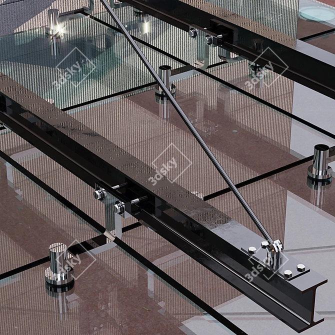 Elegant Glass Canopy 3D model image 2