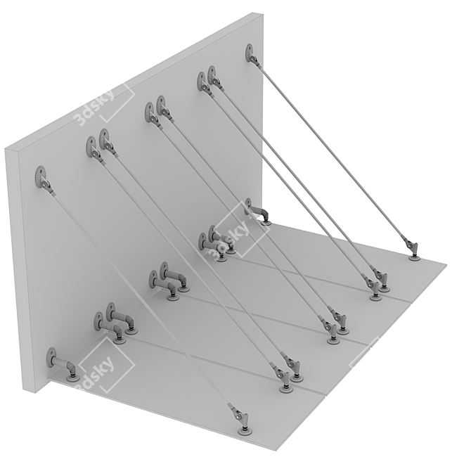 Sleek Glass Canopy 3D model image 3