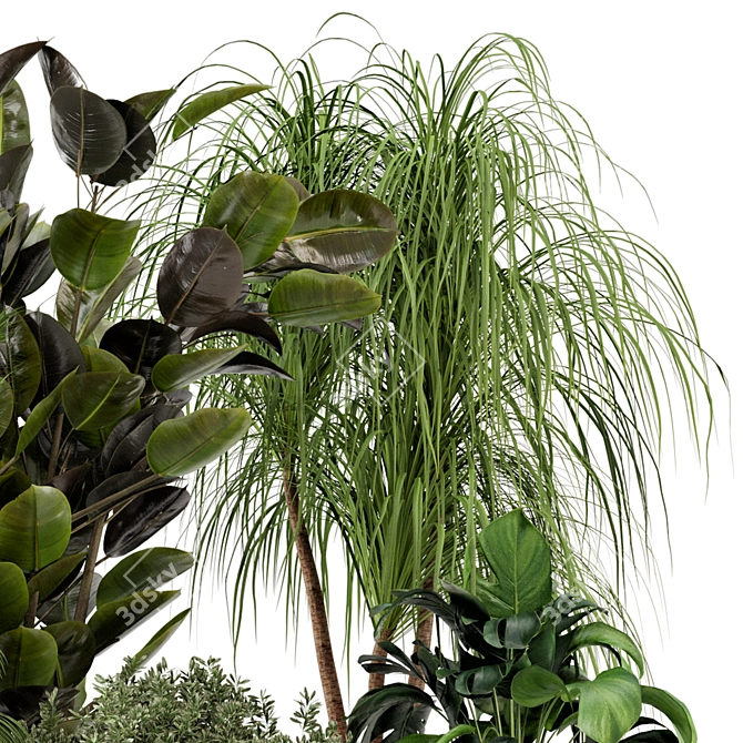  Green Oasis: Indoor Plants in Ferm Living Bau Pot 3D model image 4